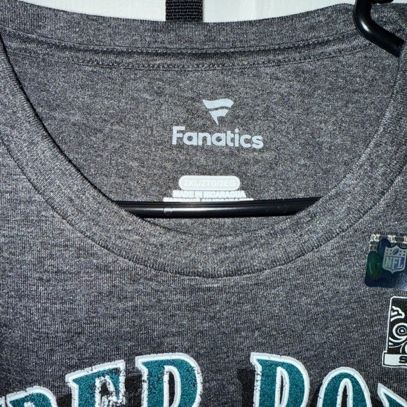 NWT Men's Fanatics Philadelphia Eagles Gray Super Bowl LIX T-Shirt - Picture 3 of 4